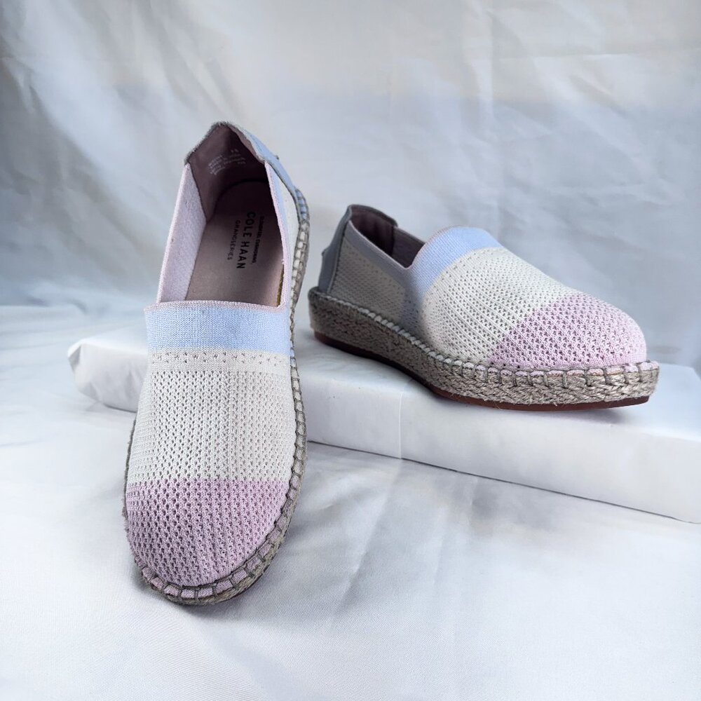 Cole Haan Cloudfeel Stretch Knit Slip On Espadrille Loafers Womens 8 B